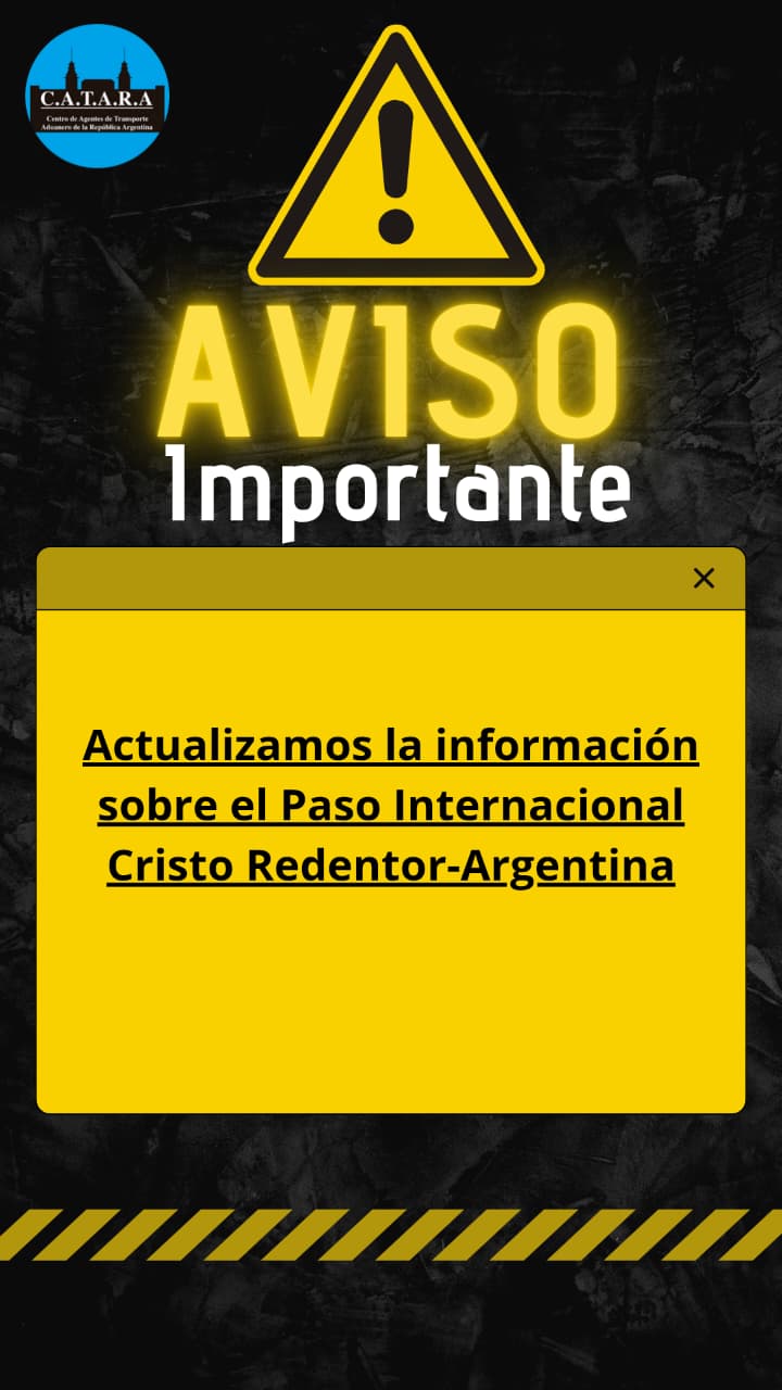 ACTUALIZAMOS INFORMACION SOBRE EL PASO INTERNACIONAL CRISTO REDENTOR-ARGENTINA