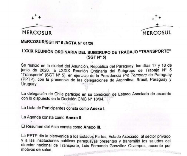 ACTA de la LXIX Reunión Ordinaria del SGT Nº 5