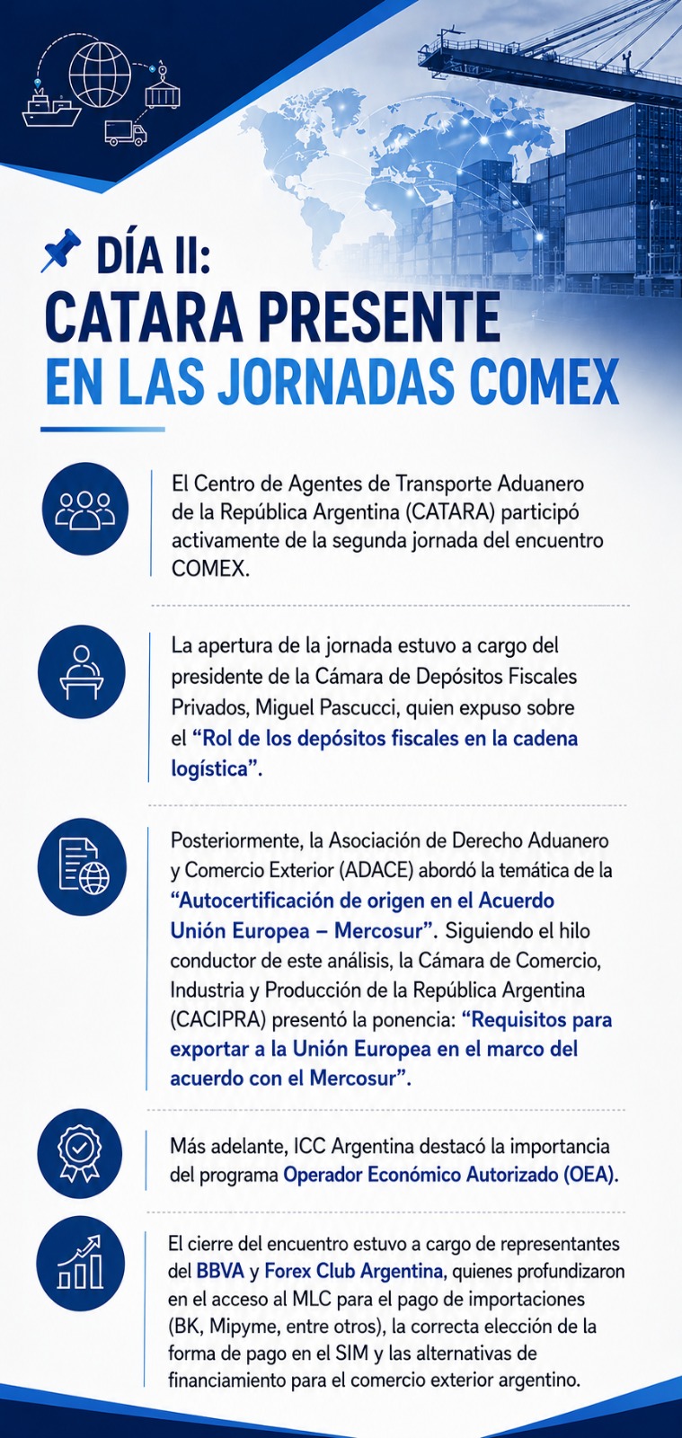 📌 DÍA II: CATARA PRESENTE EN LAS JORNADAS COMEX