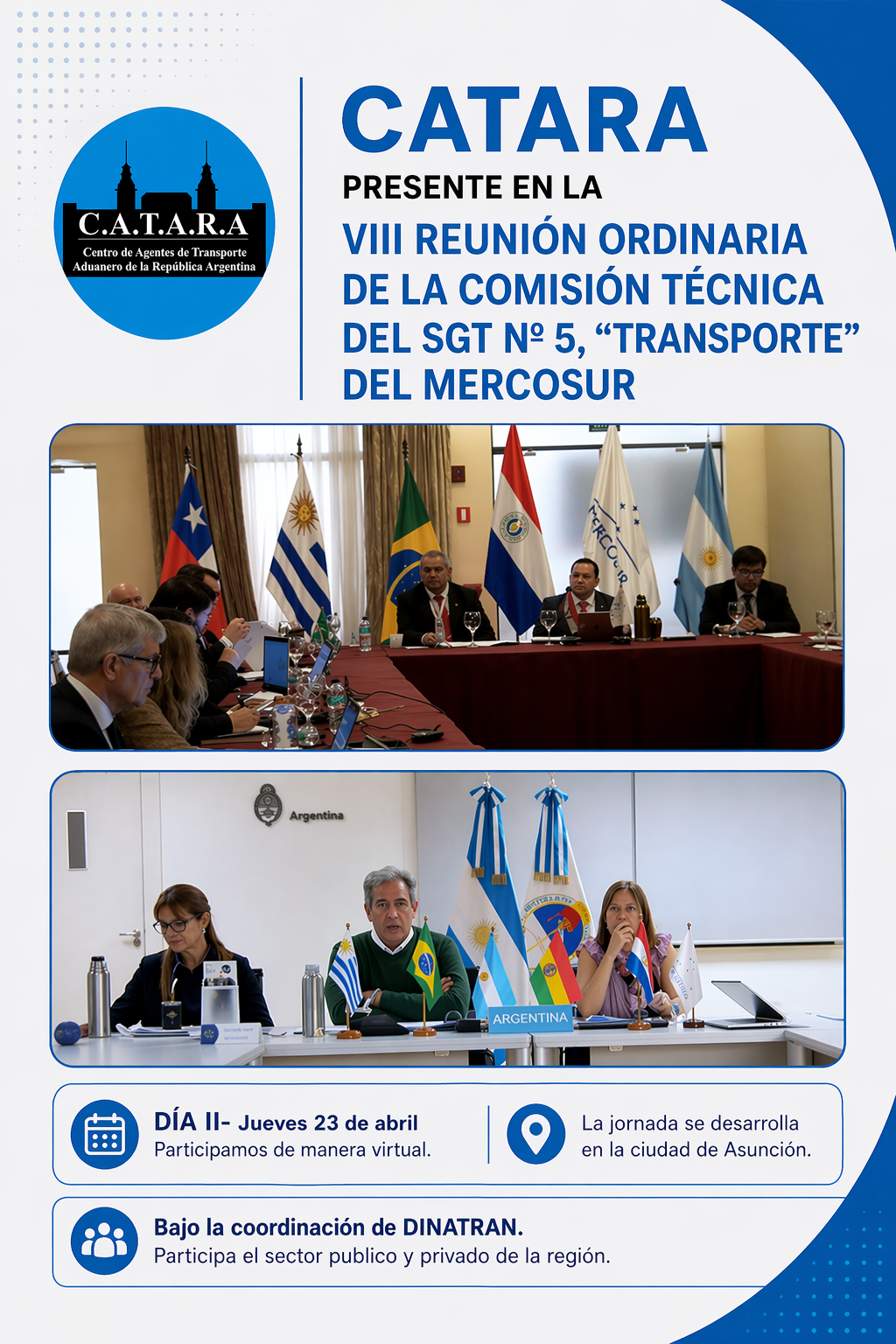 DÍA II: VIII REUNIÓN ORDINARIA DE LA COMISIÓN TÉCNICA DEL SGT N° 5